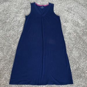 Liz Claiborne Blue Night Shirt White 